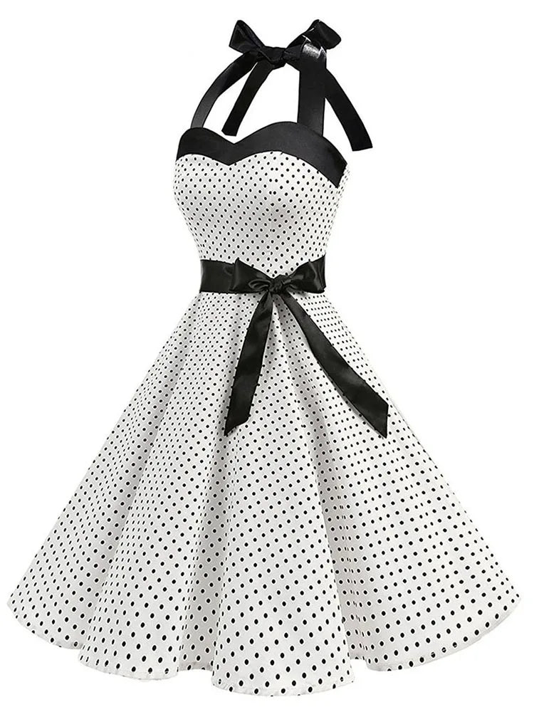 Jo Vintage Polka Dot Rockabilly Party Dress