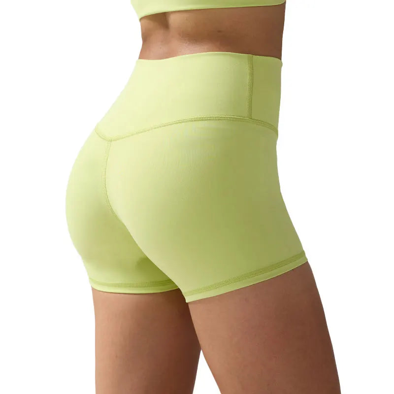 Solid Color Women Fitness Sport Yoga Short  Running Cycling Women's Leggings Quick Dry Breathable High-Waisted Yoga Shorts