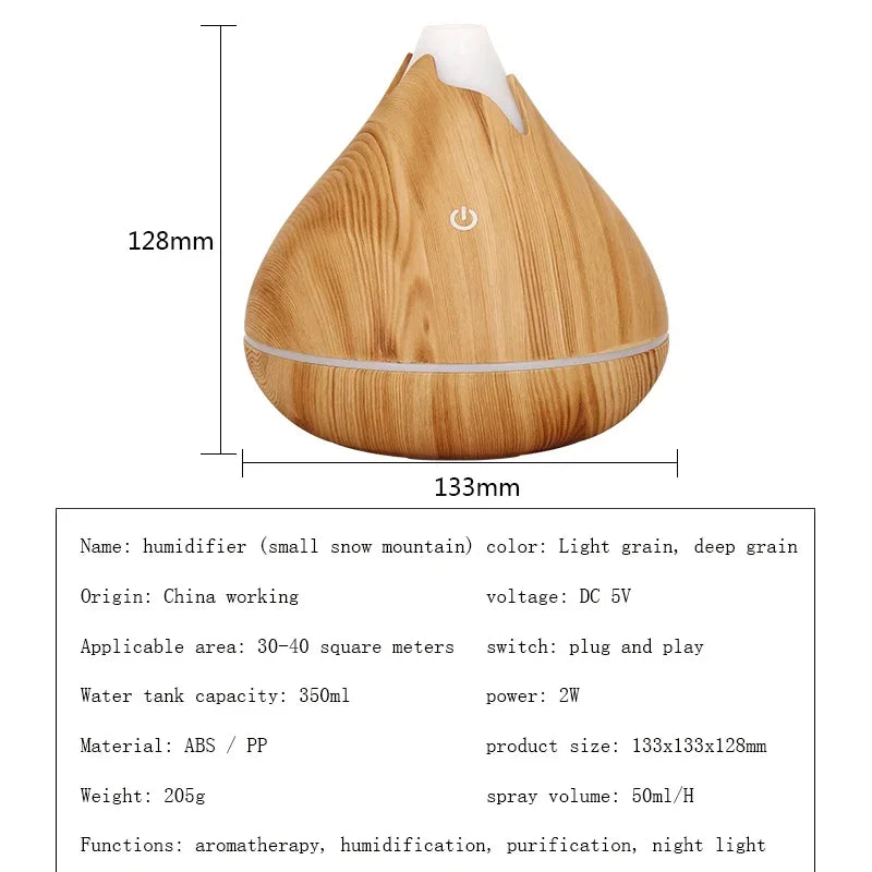 Jo LumaWood 7-Color Ultrasonic Mist Station