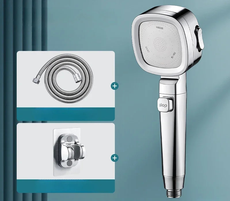 Pristine Pressure-Boost Handheld Shower