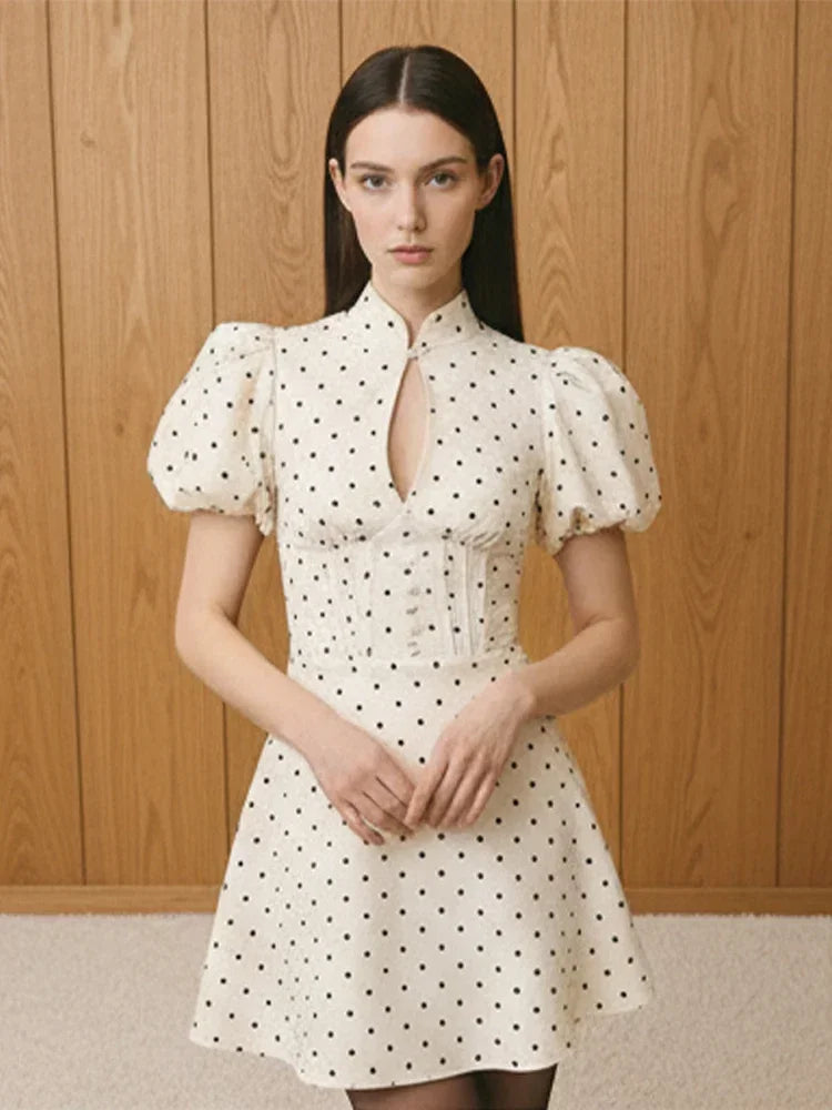 Jo Midnight Polka Dot A-Line Party Dress