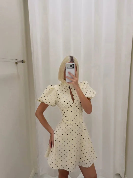 Jo Midnight Polka Dot A-Line Party Dress