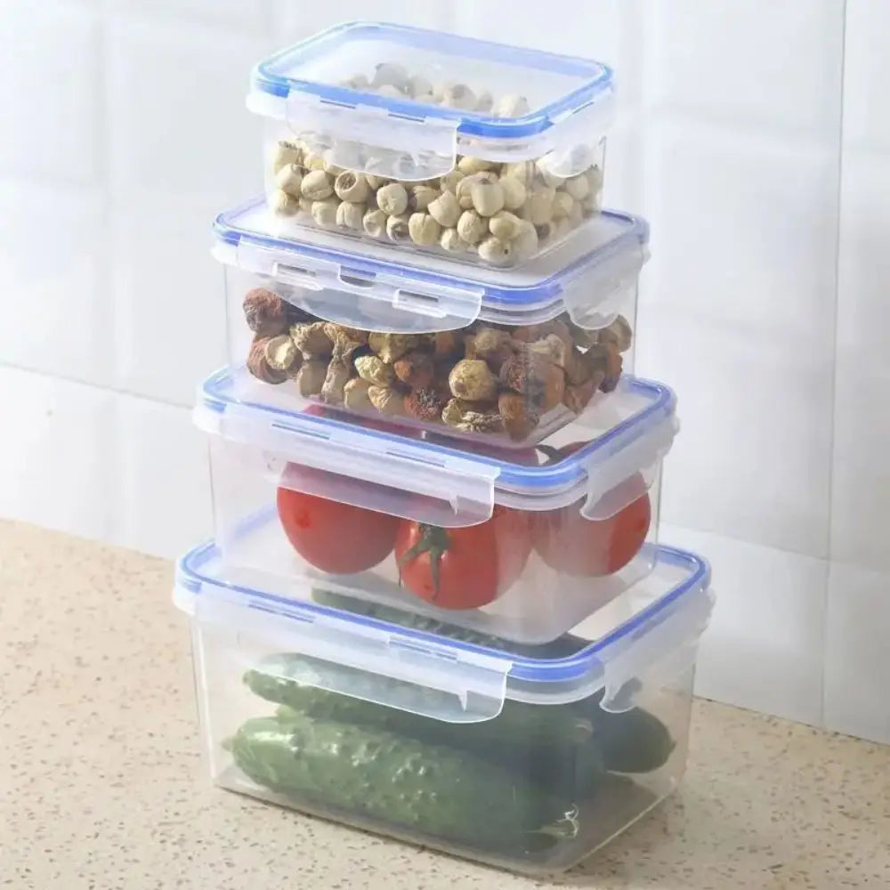 Refrigerator Preservation Box, Double-Layer, Large Capacity, Sealed Box, Vegetable and Fruit, Food Grade, Drain