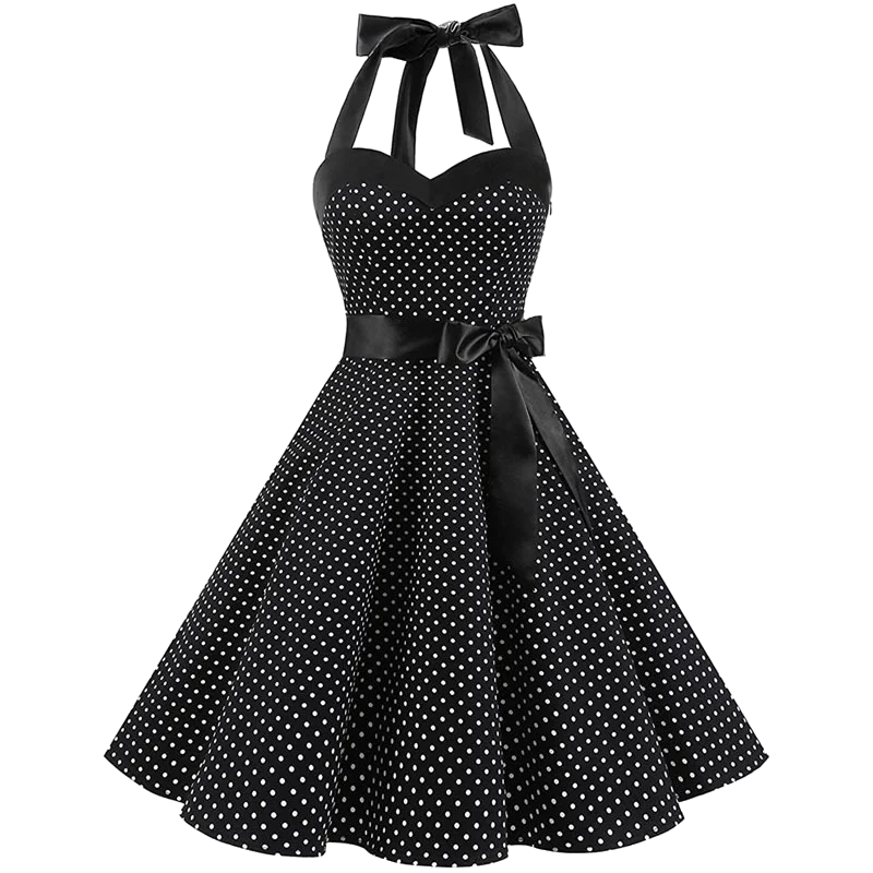 Jo Vintage Polka Dot Rockabilly Party Dress