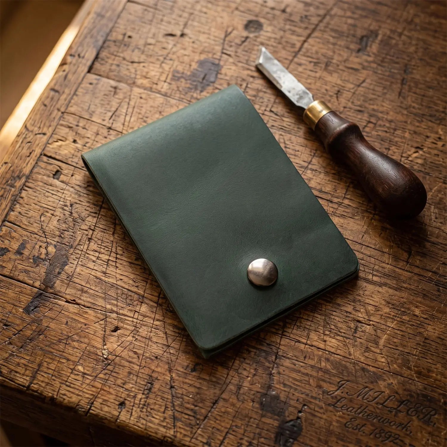 Handmade Vintage Short Wallet Ultra-Thin Portable Leather Multi-Function Card Holder Simple Design Top Layer Cowhide Wallet