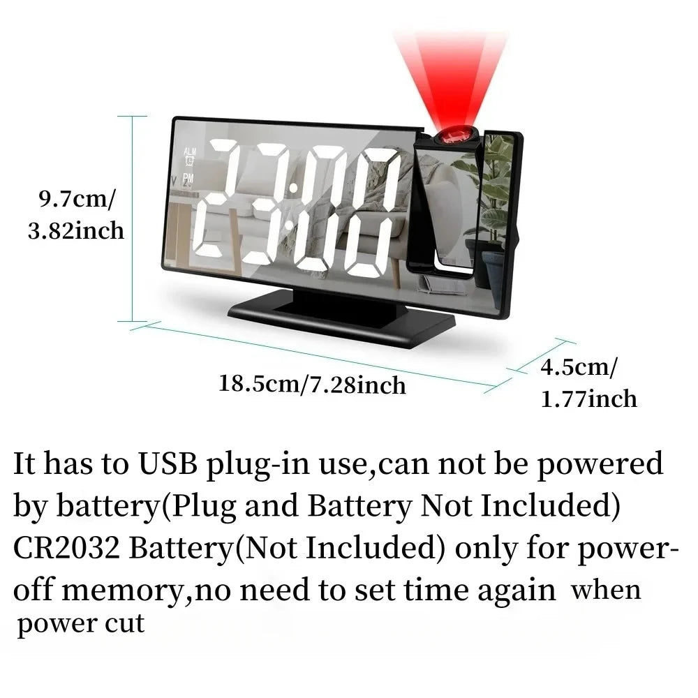 The Modern 180° Time & Temp Projector