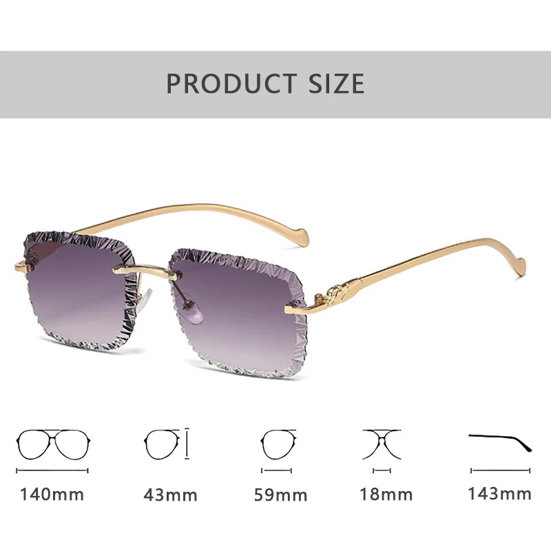 Jo Elegant Unisex Rimless Gradient Shades