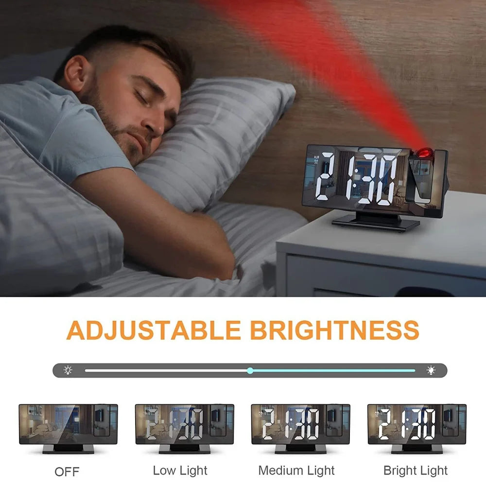 The Modern 180° Time & Temp Projector
