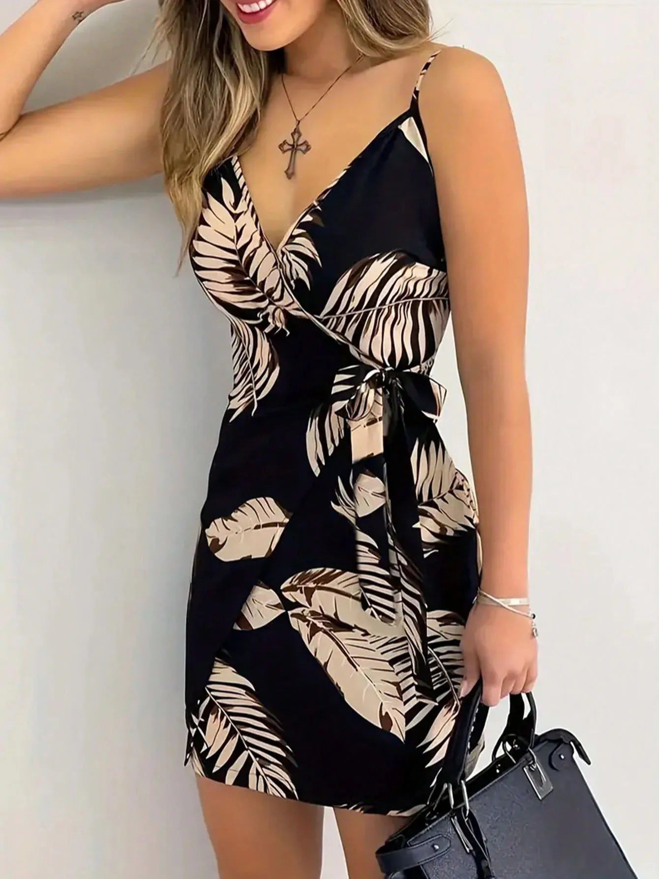 Jo Summer Floral Slit Mini Dress