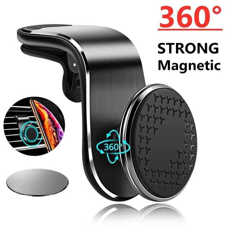 Magnetic Car Phone Holder Air Vent Mount Smartphone Clip 360 Rotation