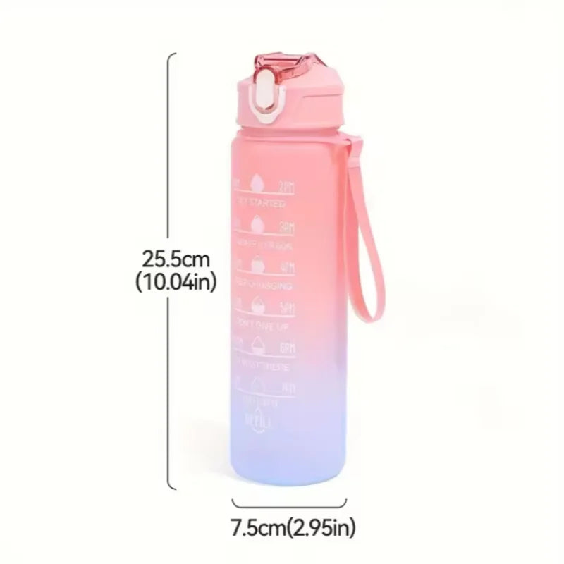 300ml/750ml/2L Water Bottle Motivational Sport Water Bottle Leakproof Bottles Drinking Outdoor Travel Gym Fitness Jugs