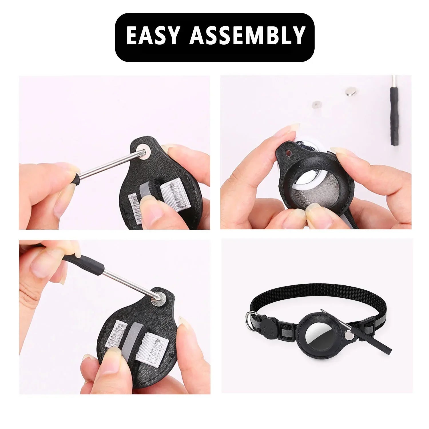 Jo Safeguard Reflective AirTag Cat Collar
