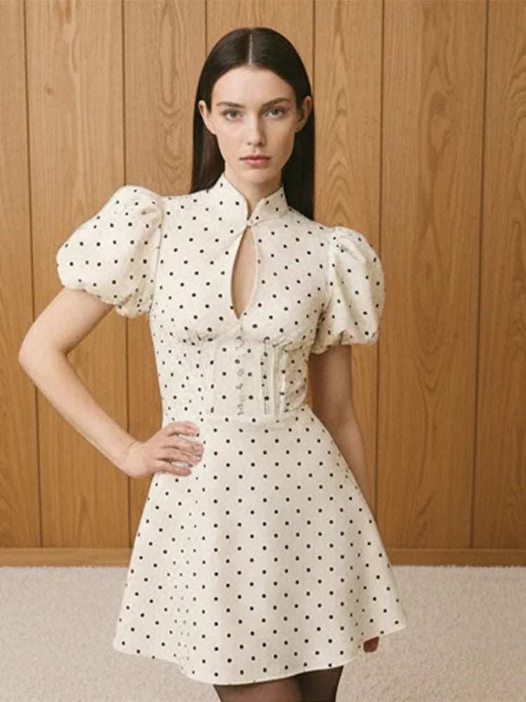 Jo Midnight Polka Dot A-Line Party Dress