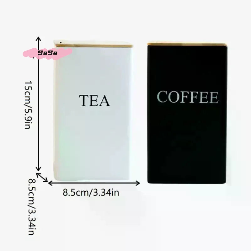 3Pcs 1L Coffee Bean Storage Canisters Tea Sugar Vacuum Sealed Jars Iron Canisters Heat Kitchen Cream Can Airtight Lid