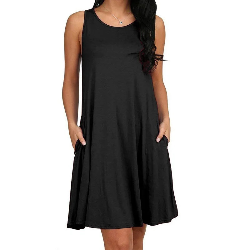 Jo Breezy Pleated Pocket Tank Dress