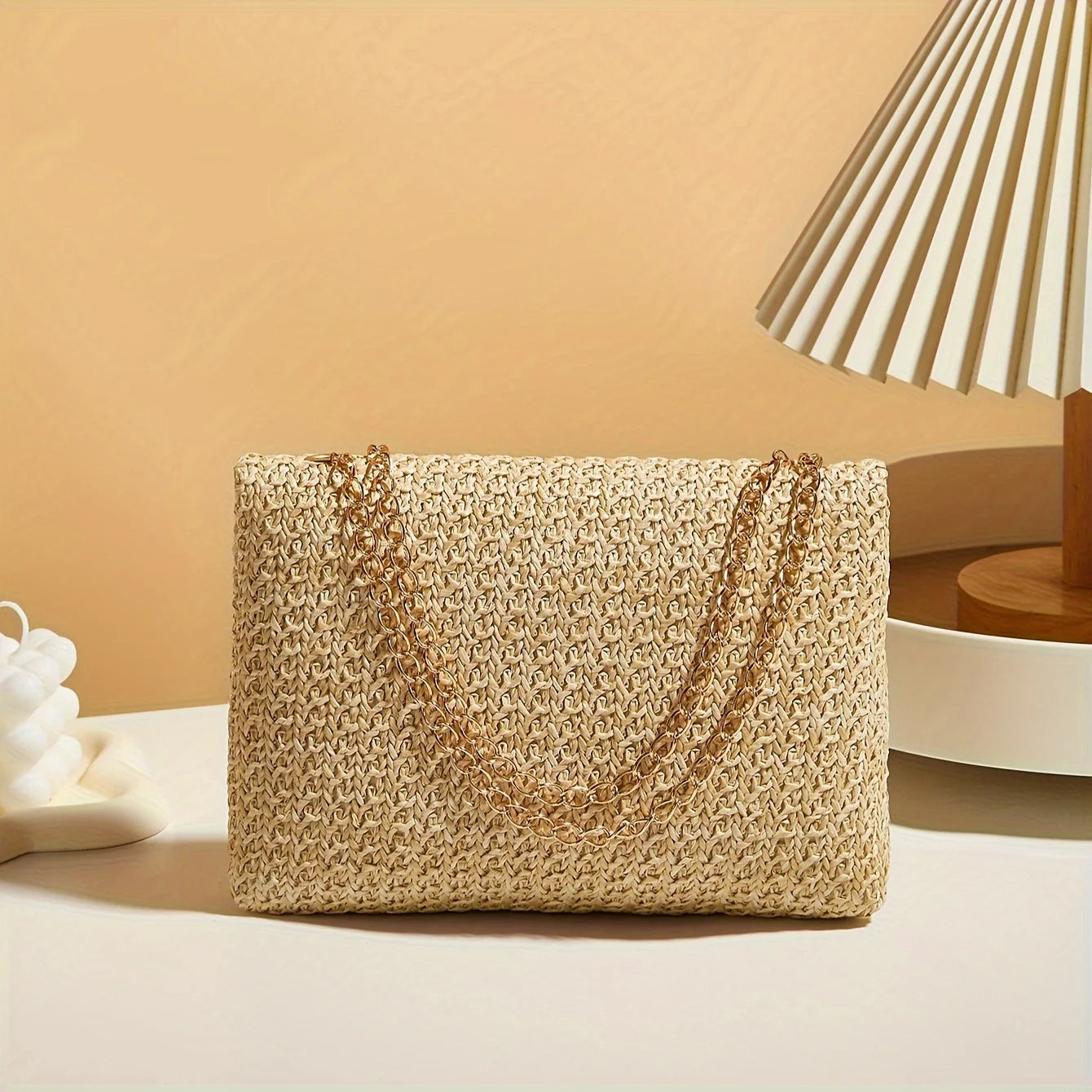The Classic Lock-Clasp Straw Bag