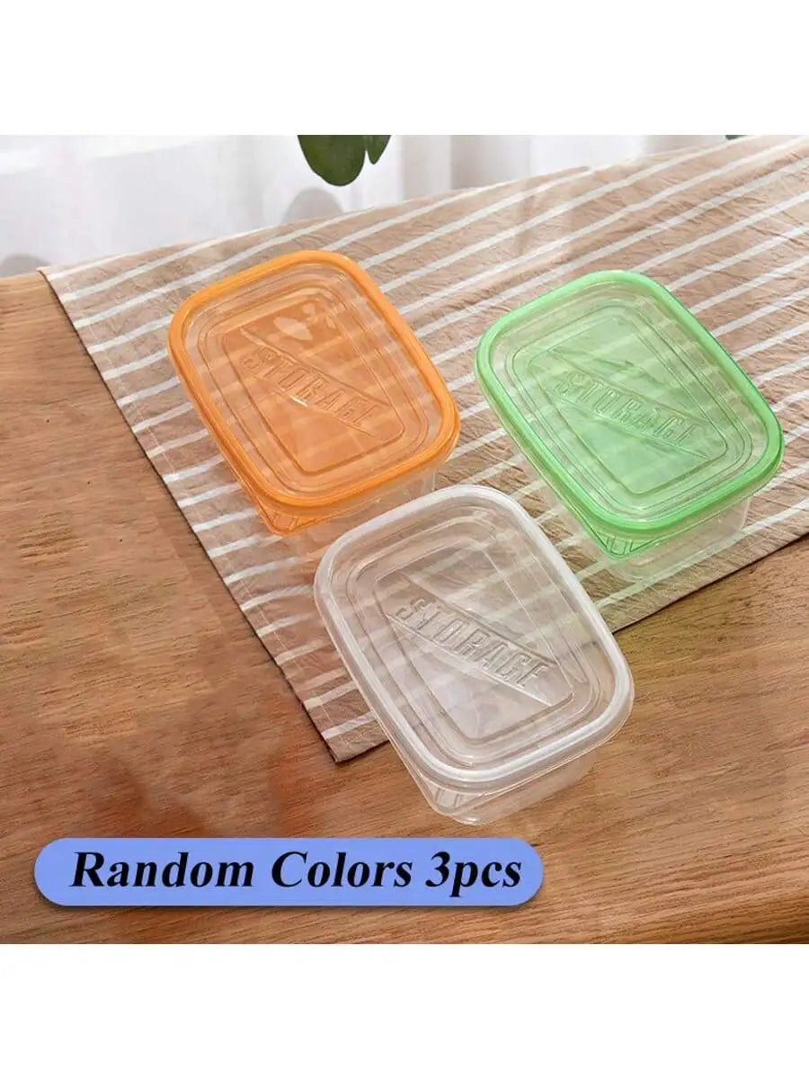 Stackable & Reusable Transparent Rectangular Food Storage Containers with Lids - Microwave, Refrigerator, and Freezer Safe