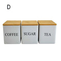 3Pcs 1L Coffee Bean Storage Canisters Tea Sugar Vacuum Sealed Jars Iron Canisters Heat Kitchen Cream Can Airtight Lid