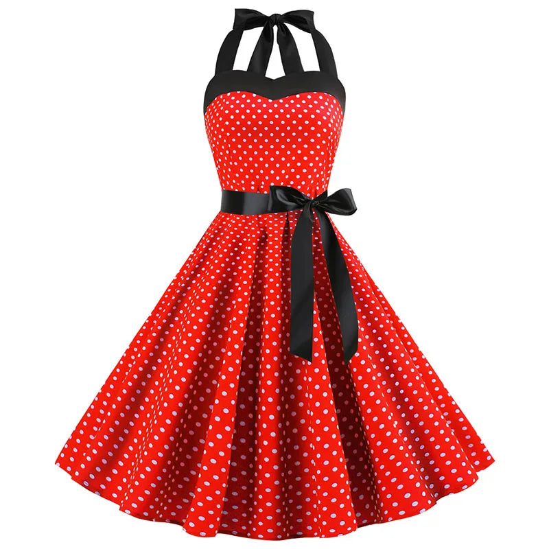 Jo Vintage Polka Dot Rockabilly Party Dress
