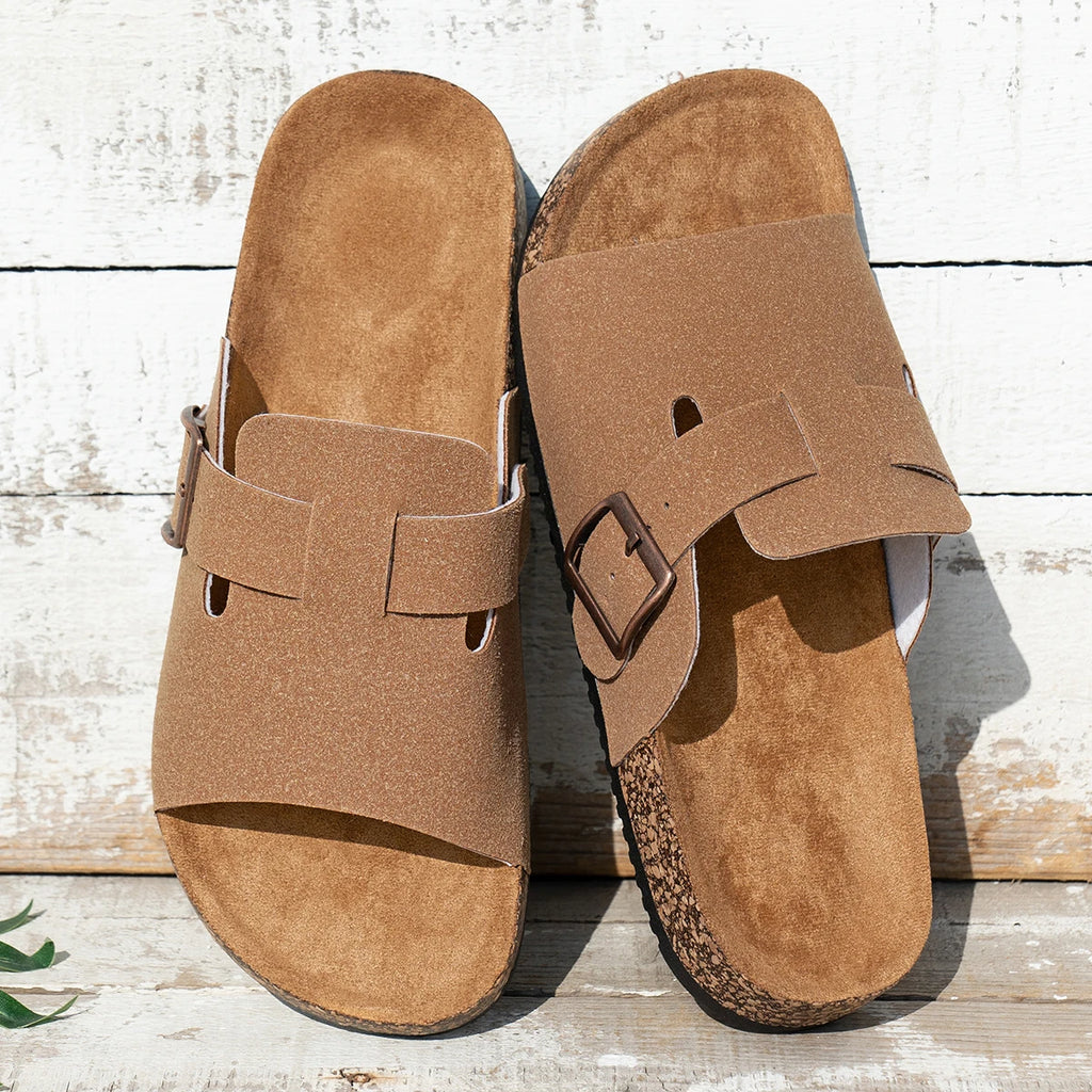 Jo Refined Double-Strap Slides