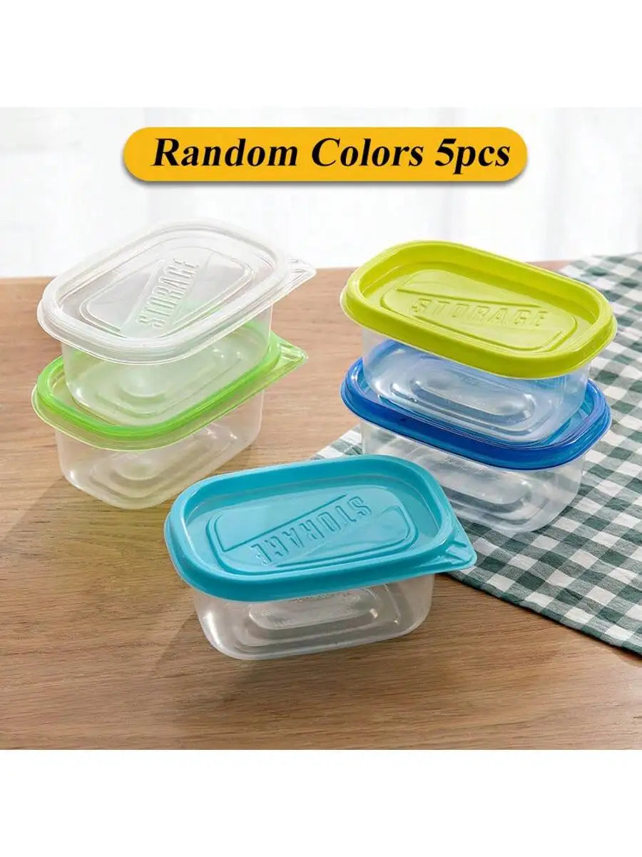 Stackable & Reusable Transparent Rectangular Food Storage Containers with Lids - Microwave, Refrigerator, and Freezer Safe