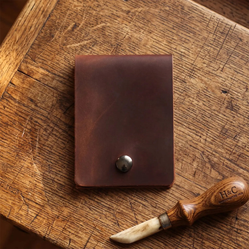 Handmade Vintage Short Wallet Ultra-Thin Portable Leather Multi-Function Card Holder Simple Design Top Layer Cowhide Wallet