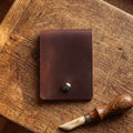 Handmade Vintage Short Wallet Ultra-Thin Portable Leather Multi-Function Card Holder Simple Design Top Layer Cowhide Wallet