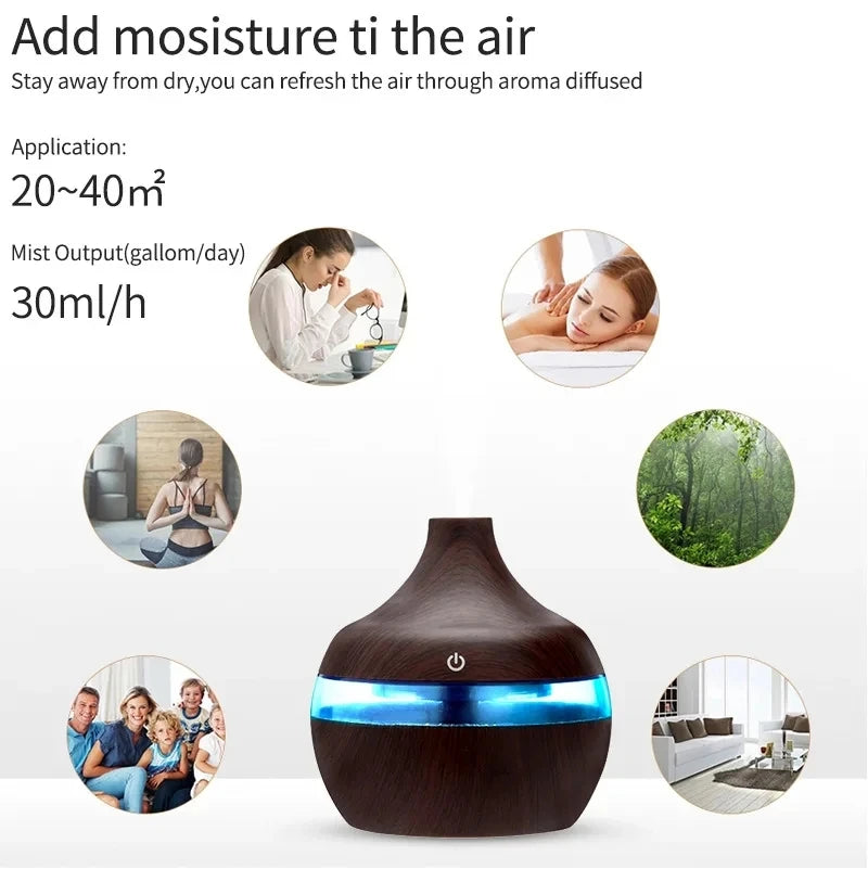 300 ml Jo Serenity Wood-Finish Aromatherapy Hub