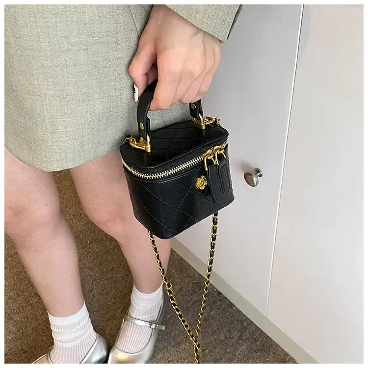 JO Mini Designer-Style Quilted Square Handbag