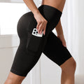 Biker Shorts Women with Pockets High Waisted Workout  Tummy Control Gym Running Yoga Shorts