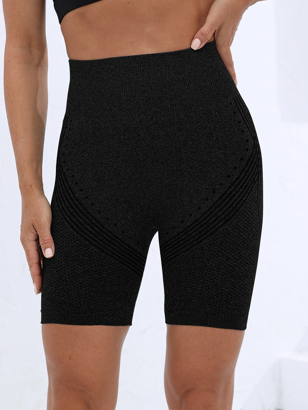 New Women's Fitness Shorts Seamless Fitness Sports Yoga High Waisted Shorts