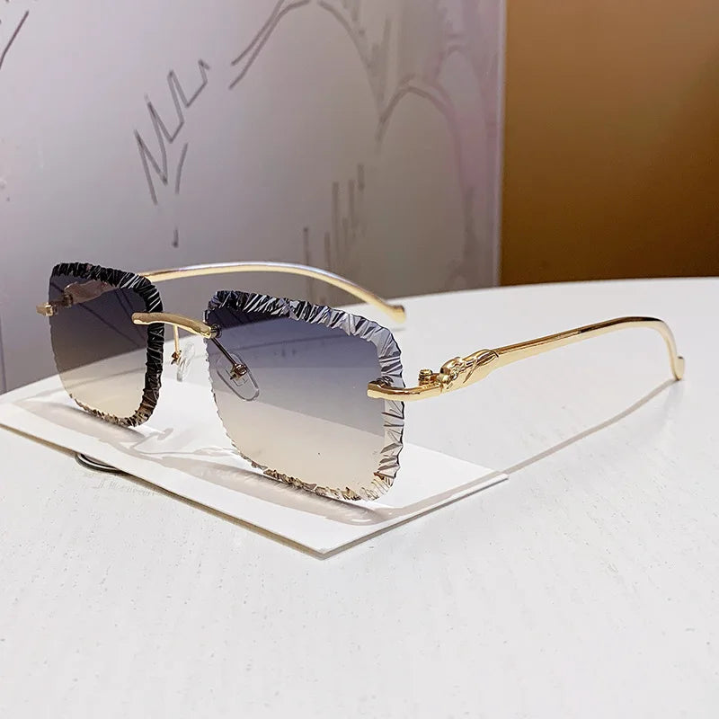 Jo Elegant Unisex Rimless Gradient Shades