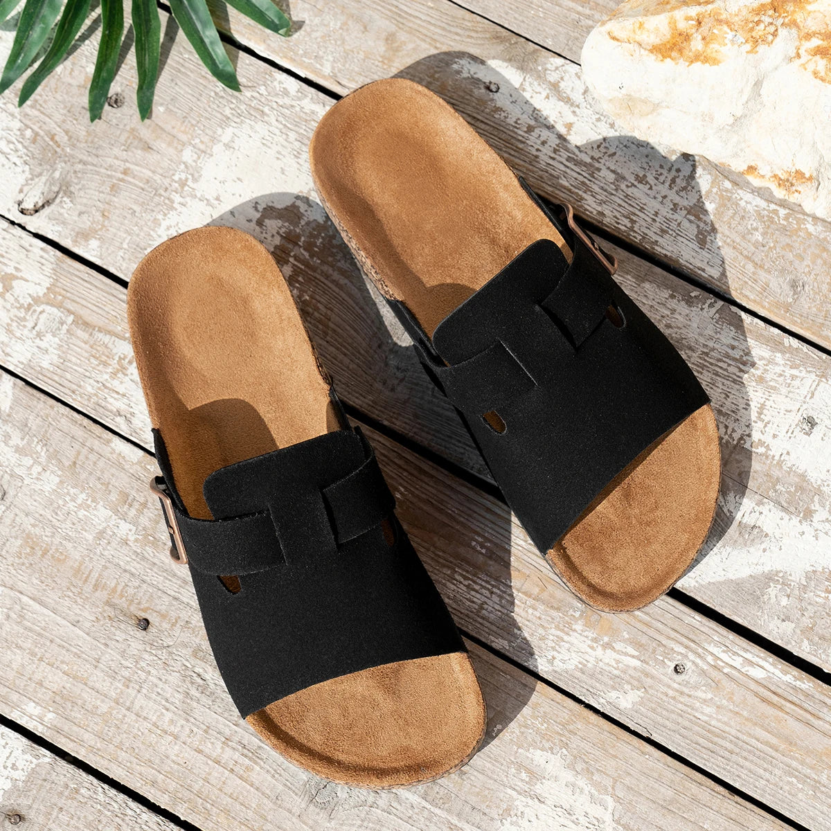Jo Refined Double-Strap Slides